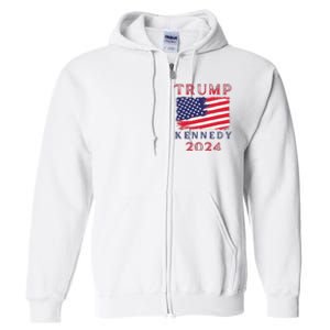 Trump Rfk Kennedy Presidential Campaign American Flag 2024 Full Zip Hoodie