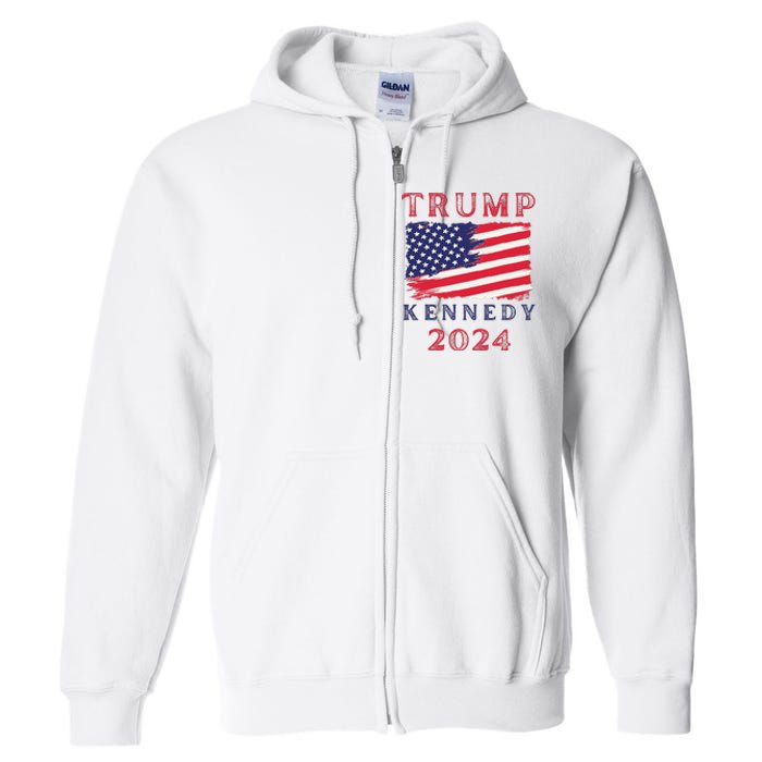 Trump Rfk Kennedy Presidential Campaign American Flag 2024 Full Zip Hoodie