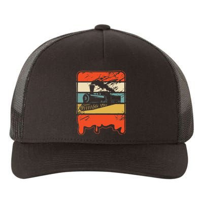 Train Railroad Locomotive Engineer Yupoong Adult 5-Panel Trucker Hat