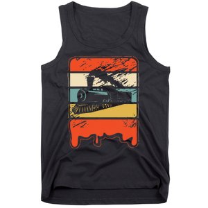 Train Railroad Locomotive Engineer Tank Top