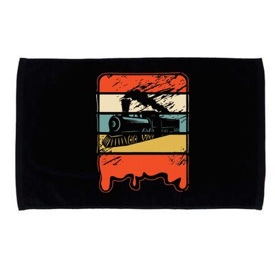 Train Railroad Locomotive Engineer Microfiber Hand Towel