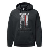 Thin Red Line Firefighter Bible Verse Christian Performance Fleece Hoodie