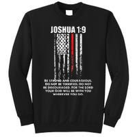 Thin Red Line Firefighter Bible Verse Christian Sweatshirt