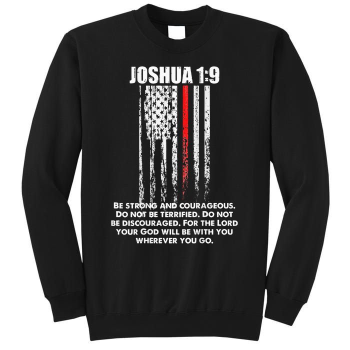 Thin Red Line Firefighter Bible Verse Christian Sweatshirt