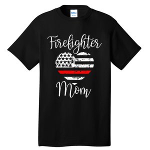 Thin Red Line Firefighter Mom Gift from Son Fireman Gift Tall T-Shirt