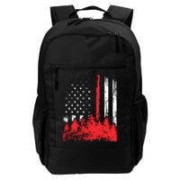 Thin Red Line American Flag Wildland Firefighter Shirts Gift Daily Commute Backpack