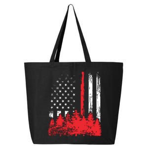 Thin Red Line American Flag Wildland Firefighter Shirts Gift 25L Jumbo Tote