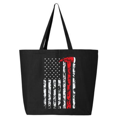 Thin Red Line Axe American Flag Patriot Firefighter Gift 25L Jumbo Tote