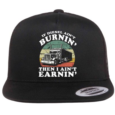 Trucker Road Lorry Big Rig Trucking Truckin Flat Bill Trucker Hat