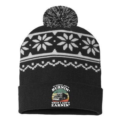 Trucker Road Lorry Big Rig Trucking Truckin USA-Made Snowflake Beanie