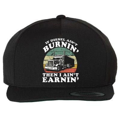 Trucker Road Lorry Big Rig Trucking Truckin Wool Snapback Cap