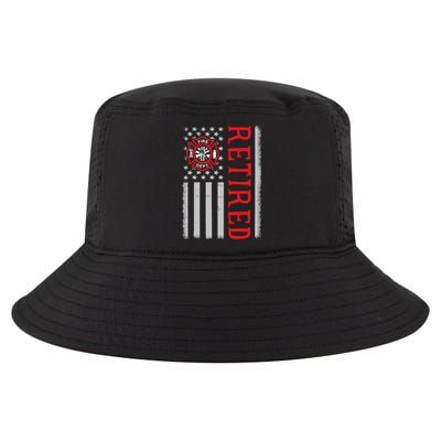 Thin Red Line Firefighter American Flag Retired Gift Cool Comfort Performance Bucket Hat