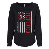 Thin Red Line Firefighter American Flag Retired Gift Womens California Wash Sweatshirt