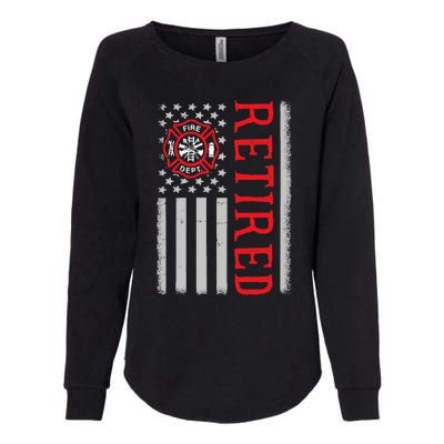 Thin Red Line Firefighter American Flag Retired Gift Womens California Wash Sweatshirt