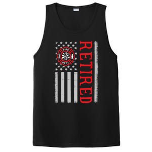 Thin Red Line Firefighter American Flag Retired Gift PosiCharge Competitor Tank