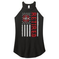 Thin Red Line Firefighter American Flag Retired Gift Women’s Perfect Tri Rocker Tank