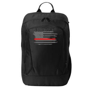 Thin Red Line Fire Fire And Rescue American Flag Gift City Backpack