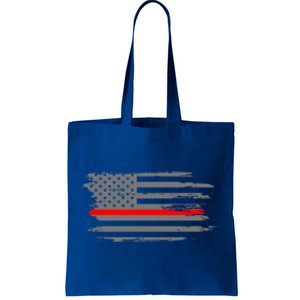 Thin Red Line Fire Fire And Rescue American Flag Gift Tote Bag