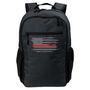 Thin Red Line Fire Fire And Rescue American Flag Gift Daily Commute Backpack