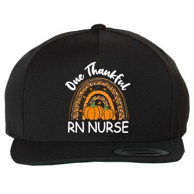 Thanksgiving Rainbow Leopard One Thankful Rn Nurse Cute Gift Wool Snapback Cap