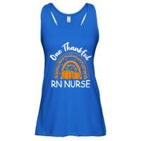 Thanksgiving Rainbow Leopard One Thankful Rn Nurse Cute Gift Ladies Essential Flowy Tank