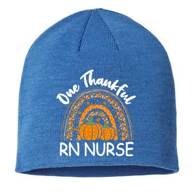 Thanksgiving Rainbow Leopard One Thankful Rn Nurse Cute Gift Sustainable Beanie