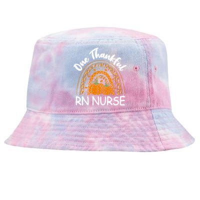 Thanksgiving Rainbow Leopard One Thankful Rn Nurse Cute Gift Tie-Dyed Bucket Hat