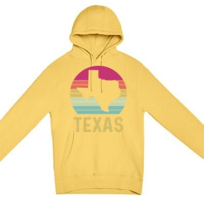 Texas Retro Logo Art Premium Pullover Hoodie