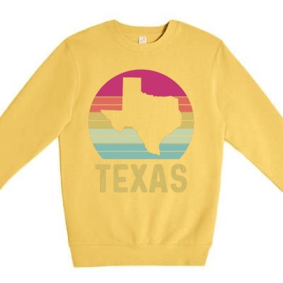 Texas Retro Logo Art Premium Crewneck Sweatshirt