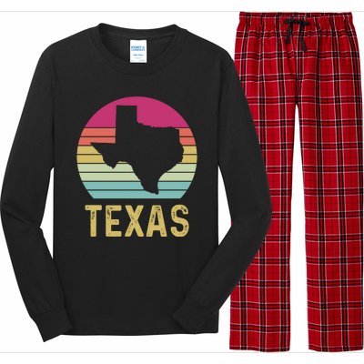 Texas Retro Logo Art Long Sleeve Pajama Set