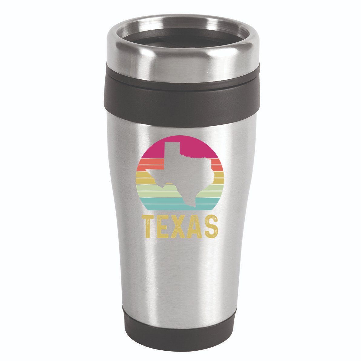 Texas Retro Logo Art 16oz Travel Tumbler