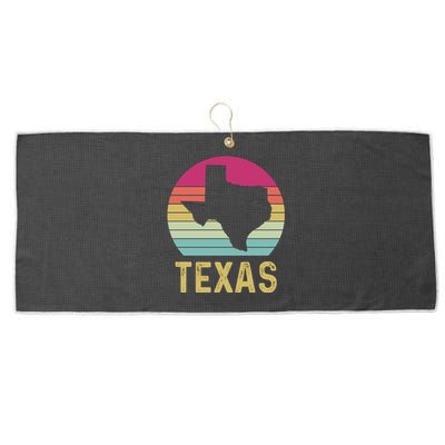 Texas Retro Logo Art Large Microfiber Waffle Golf Towel