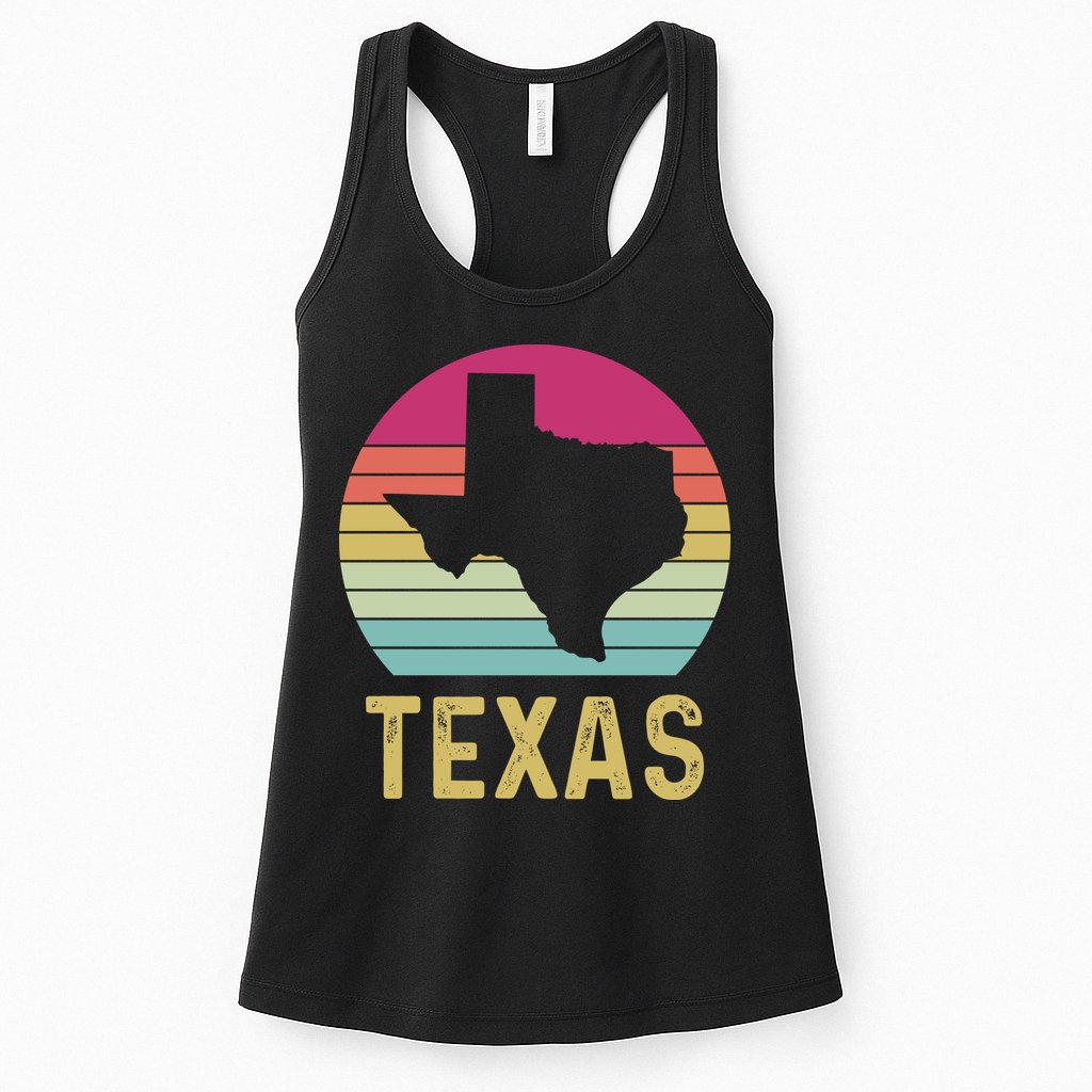 Texas Retro Logo Art Womens Tank Top