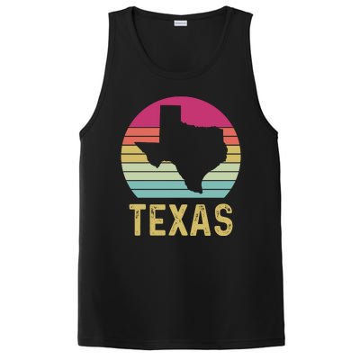 Texas Retro Logo Art PosiCharge Competitor Tank