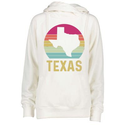 Texas Retro Logo Art Womens Funnel Neck Pullover Hood