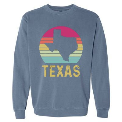 Texas Retro Logo Art Garment-Dyed Sweatshirt