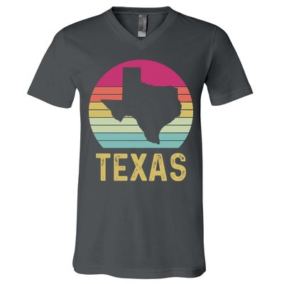 Texas Retro Logo Art V-Neck T-Shirt