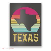 Texas Retro Logo Art Poster