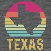 Texas Retro Logo Art Poster