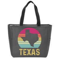 Texas Retro Logo Art Zip Tote Bag