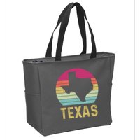Texas Retro Logo Art Zip Tote Bag