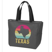 Texas Retro Logo Art Zip Tote Bag