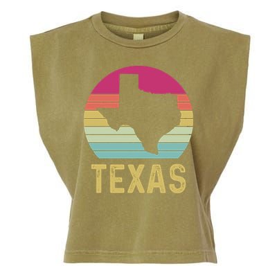 Texas Retro Logo Art Garment-Dyed Women's Muscle Tee
