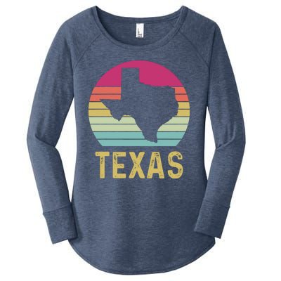 Texas Retro Logo Art Women's Perfect Tri Tunic Long Sleeve Shirt