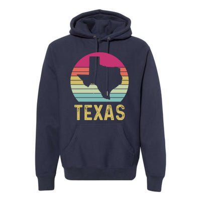 Texas Retro Logo Art Premium Hoodie