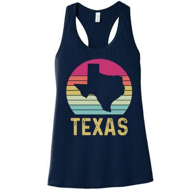 Texas Retro Logo Art Women's Racerback Tank