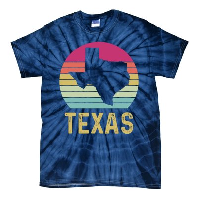 Texas Retro Logo Art Tie-Dye T-Shirt