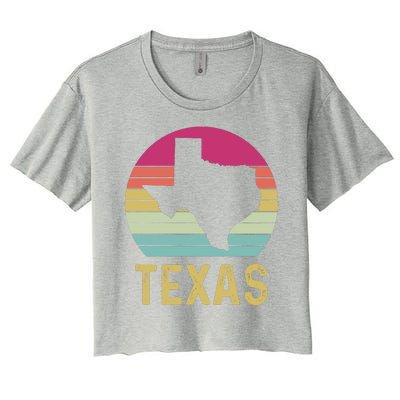 Texas Retro Logo Art Women's Crop Top Tee