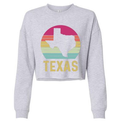 Texas Retro Logo Art Cropped Pullover Crew