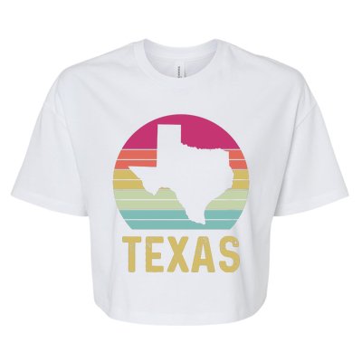 Texas Retro Logo Art Bella+Canvas Jersey Crop Tee